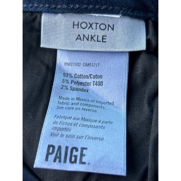 NWT PAIGE Hoxton Skinny Ankle Jeans 28 Denali Dark Wash High Rise Stretch Denim - Picture 6 of 7